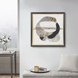 ZUN Gold Foil Abstract Framed Canvas Wall Art B03598858