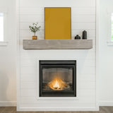 ZUN 60" Rustic Wood Fireplace Mantel,Wall-Mounted & Floating Shelf for Home Decor W1390138522