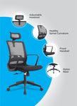 ZUN Sunriver Swivel Adjustable Height Office Chair Black Wengue B06280644