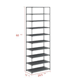 ZUN 1pc 10-layer Cloth Assembled Shoe Rack, Modern And Simple Dust-proof Storage Shelf Suitable For W2181P163985