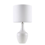 ZUN Celine Textured Ceramic Table Lamp B03595703