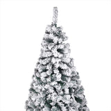 ZUN 7ft Pvc Flocking Christmas Tree 1300 Branches Spread Out Naturally Tree 21315190