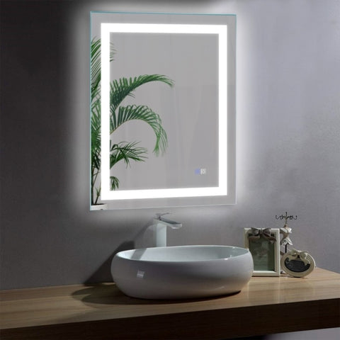 ZUN LED Bathroom Vanity Mirror with Front Light,28*36 inch, Anti Fog, Dimmable,Color Temper 5000K,Night W1135P154241
