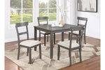 ZUN Classic Stylish Gray Natural Finish 5pc Dining Set Kitchen Dinette Wooden Top Table and Chairs B011P149000