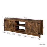 ZUN Farmhouse TV Stand, Wood Entertainment Center Media Console with Storage W33154190