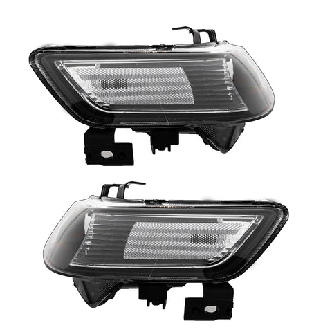 ZUN Set of Headlights Halogen Factory Black Clear for 2004-2008 Acura TSX 37406299