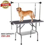 ZUN Professional Dog Pet Grooming Table Large Adjustable Heavy Duty Portable w/Arm & Noose & Mesh Tray W20608921