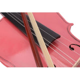 ZUN New 4/4 Acoustic Violin Case Bow Rosin Pink 21037626