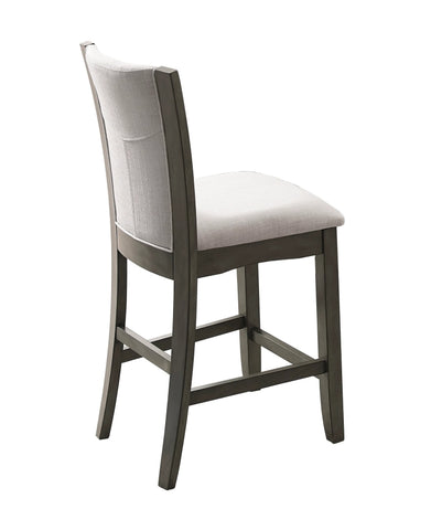 ZUN 2pc Contemporary Counter Height Dining Chair Gray Upholstered Seat and Back Dining Room B011P151404