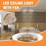 ZUN 23.4 inch Ceiling Fan With LED Light Ceiling Fan Remote Control Flush Mount 72003242