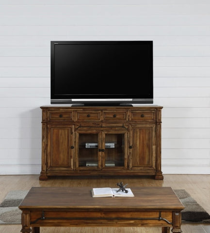 ZUN Bridgevine Home Barclay 72 inch TV Stand Console, No Assembly Required, Rustic Acacia Finish B108P163858