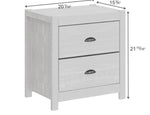 ZUN Solid Wood White Night Stand, Bedside Table, End Table, Desk with Drawers for Living Room, Bedroom B03768226