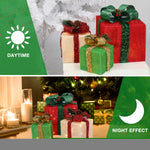 ZUN Box ABS Plastic Frame LED60 Light Warm White Light Three-Piece Set Onion Cloth Christmas Gift Box 51784499