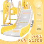 ZUN Toddler Slide and Swing Set 5 in 1, Kids Playground Climber Slide Playset with Basketball Hoop PP304159AAL