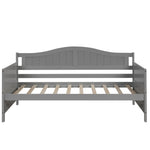 ZUN Twin Wooden Daybed with 2 drawers, Sofa Bed for Bedroom Living Room,No Box Spring Needed,Gray WF192860AAE