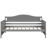 ZUN Twin Wooden Daybed with 2 drawers, Sofa Bed for Bedroom Living Room,No Box Spring Needed,Gray WF192860AAE