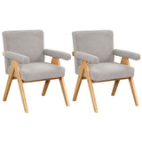 ZUN Modern Arm Chair Set of 2,Chair set Solid Wood Frame, Altay Velvet Upholstered Accent chairs WF300098AAE