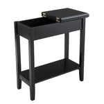 ZUN Flip Top End Table Narrow Side Table with Storage Shelf W2181P147439