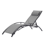 ZUN 2PCS Set Chaise Lounges Outdoor Lounge Chair Lounger Recliner Chair For Patio Lawn Beach Pool Side 21916015