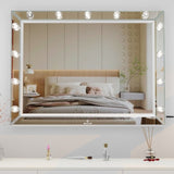 ZUN Hollywood Vanity Mirror with Uss Bulbs Luxury Vanity Mirror with Lights Large Size Makeup Mirror for W708125579