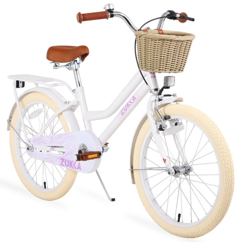 ZUN Multiple Colors,Girls Bike with Basket for 7-10 Years Old Kids,20 inch wheel ,No Training Wheels W1019138602