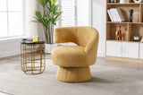ZUN 360 Degree Swivel Cuddle Barrel Accents, Round Armchairs with Wide Upholstered, Fluffy Fabric W395125872