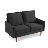 ZUN 57.1” Upholstered Velvet Sofa Couch, Modern Craftsmanship Seat with 3-Seater Cushions & Track Square B082111413