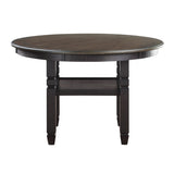 ZUN Brown and Black White Finish 1pc Dining Table with Display Shelf Transitional Style Furniture B01155792