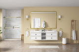 ZUN 60in. W x 48 in. H Metal Framed Bathroom for Wall, X Inch Rectangle, Bathroom Vanity W1272114899