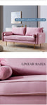 ZUN Velvet Fabric sofa with pocket-71‘’pink 04076839