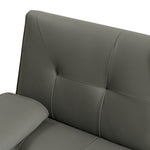ZUN GREY PU SOFA BED WITH CUP HOLDER W58825558