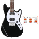ZUN Full Size 6 String H-H Pickups GMF Electric Guitar with Bag Strap 09474853