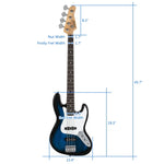 ZUN Electric GJazz Bass Guitar Cord Wrench Tool Blue 03042915