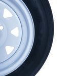 ZUN qty2 Trailer Tires & Rims Tubeless 4 Lug Wheel White Spoke 4 Ply 5.30-12 63337400