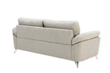 ZUN Contemporary Living Room 1pc Gray Color Sofa with Metal Legs Plywood Casual Style Furniture B01147216