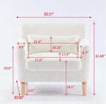ZUN Single sofa chair for bedroom living room with four wooden legs W2272139542