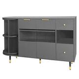 ZUN U_STYLE Rotating Storage Cabinet with 2 Doors and 2 Drawers, Suitable for Living Room, Study, and WF317495AAE