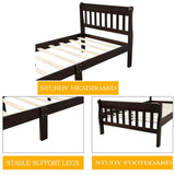 ZUN Wood Platform Bed Twin Bed Frame Panel Bed Mattress Foundation Sleigh Bed with WF192434AAP