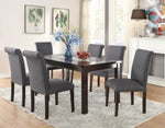 ZUN Blue Grey Fabric Dining Chairs, Set of 2 SR011543