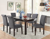 ZUN Blue Grey Fabric Dining Chairs, Set of 2 SR011543