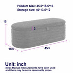 ZUN [Video] Welike Length 45.5 inchesStorage Ottoman Bench Upholstered Fabric Storage Bench End of Bed W834119848