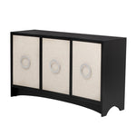 ZUN U_Style Curved Design Storage Cabinet with Three Doors and Adjustable shelves, Suitable for WF311945AAA