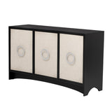 ZUN U_Style Curved Design Storage Cabinet with Three Doors and Adjustable shelves, Suitable for WF311945AAA