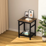 ZUN Nightstand, End Table, Bamboo Night Stand Bedside Table, Side Table for Bedroom Living Room Lounge, 57898306