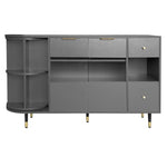 ZUN U_STYLE Rotating Storage Cabinet with 2 Doors and 2 Drawers, Suitable for Living Room, Study, and WF317495AAE