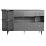 ZUN U_STYLE Rotating Storage Cabinet with 2 Doors and 2 Drawers, Suitable for Living Room, Study, and WF317495AAE