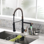 ZUN Commercial Kitchen Faucet with Pull Down Sprayer, Single Handle Single Lever Kitchen Sink Faucet W1932P149181
