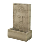 ZUN 25x13x39" High Sandstone Buddha Fountain, Indoor Outdoor Water Fountain with Light W2078124545