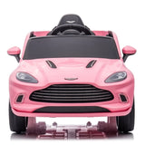 ZUN 12V Dual-drive remote control electric Kid Ride On Car,Battery Powered Kids Ride-on Car pink, 4 W1811110558