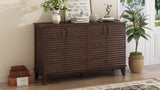 ZUN TREXM Sideboard with 4 Door Large Storage Buffet with Adjustable Shelves and Metal Handles for WF310444AAP